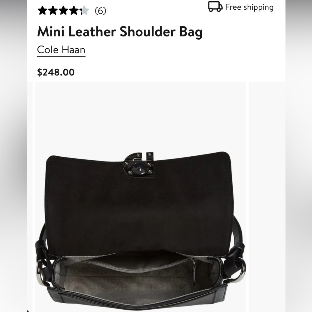 Cole Haan Shoulder Leather Bag - Picture 8 of 14